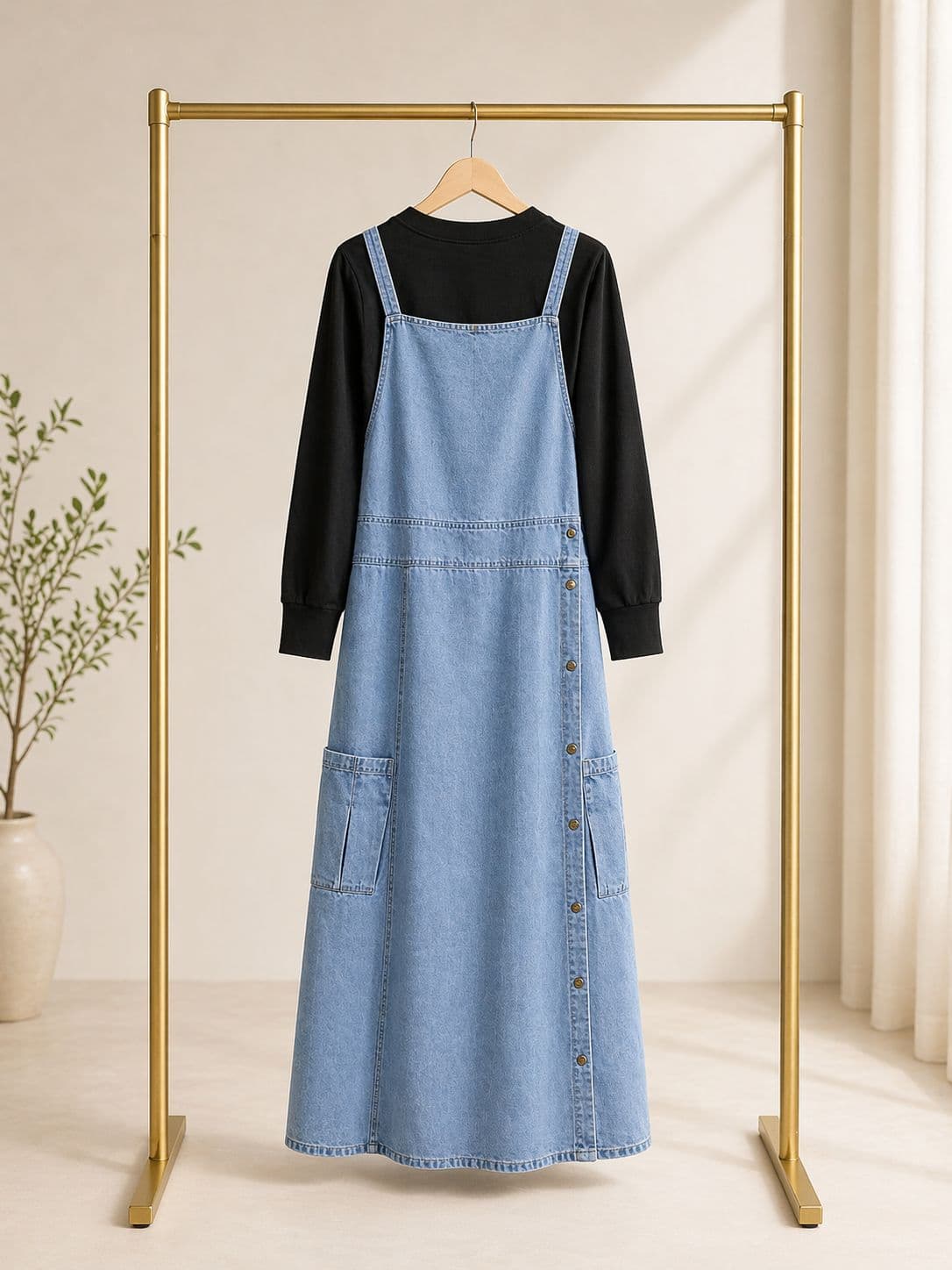 DENIM PINAFORE